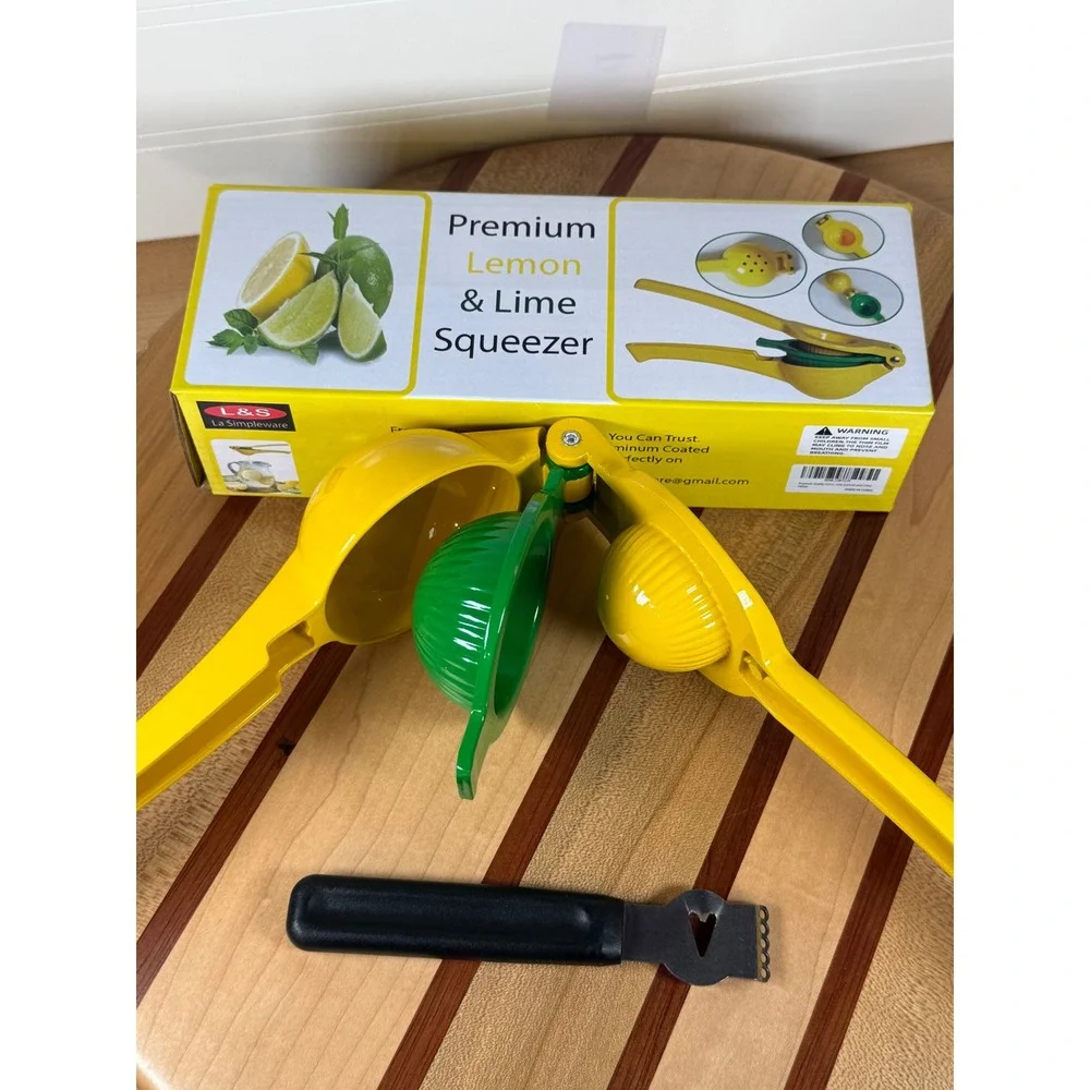 La Simpleware Premium Lemon & Lime Squeezer Die-Cast Aluminum with Zester Tool